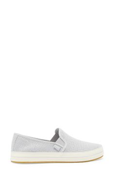 A cotton mesh upper and stripe-wrapped sole enhance the breezy casual style of this slip-on sneaker. Slip-on style Cushioned footbed Textile upper and lining/rubber sole Imported Women's Shoes White Textile Slip-ons With Textured Sole, Casual Slip-ons With Rubber Sole For Light Sports, Casual Mesh Slip-on Sneakers For Light Exercise, Casual Summer Sneakers For Light Exercise, Casual Sneakers For Light Exercise In Summer, Comfortable Textile Slip-ons With Woven Sole, Spring Slip-on Sneakers With Cushioned Footbed For Light Exercise, White Slip-on Sneakers For Light Exercise, Summer Slip-on Mesh Sneakers