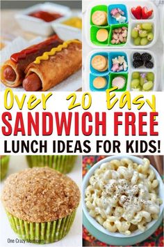 over 20 easy sandwich free lunch ideas for kids