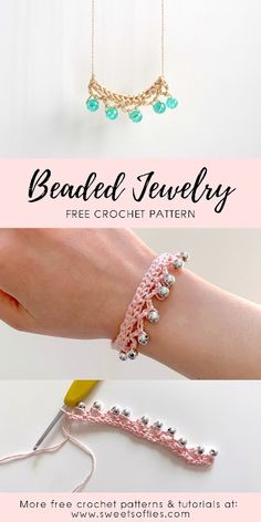 the beaded jewelry bracelet pattern is shown