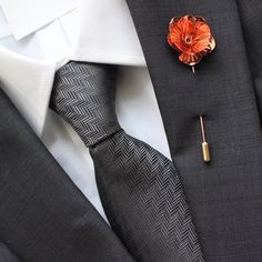 Metal rose flower suit brooch to jazz up your outfit. Dimension:  approx. 1 inch wide by 4 inches long Luxury Black Suit And Tie Accessories As Gift, Mens Brooch, Flower Suit, Suit Brooch, Lapel Pins Suit, Men's Brooch, Suit Pin, Men Tie, Lapel Brooch