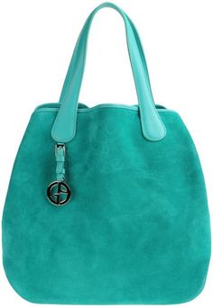 GIORGIO ARMANI Large Leather Bag - Lyst Pantone Turquoise, Brand Purses, Cheap Louis Vuitton Handbags, Large Leather Bag, Handbags Designer, Wholesale Handbags, Beautiful Handbags