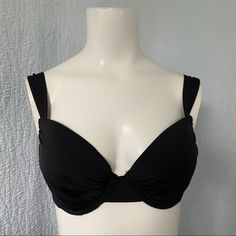 Tommy Bahamas Black Bikini Top. Tie Back With Adjustable Straps And Underwire. Bra Size 34c. Made Of 80% Nylon And 20% Lycra Spandex. New With Tags Classic Stretch Swimwear For Beach, Classic Black Lined Swimwear, Elegant Black Swimwear With Padded Cups, Black Padded Underwire Swimwear, Fitted Black Padded Swimwear, Elegant Black Padded Swimwear, Elegant Padded Swimwear For Vacation, Elegant Padded Swimwear For Beach, Stretch Lined Underwire Swimwear