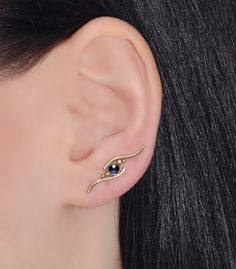 Elegant Sapphire ear climber Hey, I found this really awesome Etsy listing at https://www.etsy.com/listing/271267222/gold-ear-climber-earring-ear-pins-ear Cheap Minimalist Ear Climbers For Women, Minimalist Everyday Ear Climbers, Elegant Gold Ear Cuff - Single Earring, Minimalist Tarnish-resistant Ear Climbers, Minimalist Gold-plated Ear Climbers, Ear Wrap Earrings, Ear Sweeps, Gold Ear Climbers, Earring Minimalist