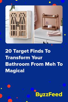 bathroom items with the title 20 target finds to transform your bathroom from men to magic