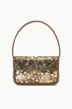 TOMMY BEADED BAG GILDED SEQUINS Staud Tommy Beaded Bag, Staud Beaded Bag, Bead Embroidery Bag, Sequin Bags, Staud Bags, Staud Tommy Bag, Tommy Beaded Bag, Soft Loafers, Embroidered Shoulder Bag