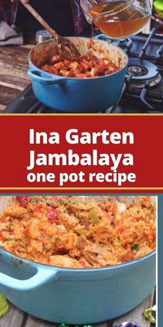 the cover of ina garten jambalya one pot recipe