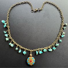 Exquisite 18-Inch Necklace Adorned With High-Quality Gemstones (Turquoise) And A Vintage Metal Charm Meticulously Sourced From The Diverse Geological Wonders Of Turkey, A Treasure Trove Of Exceptional Gemstones Elevate Your Style With This Captivating Necklace, Showcasing The Finest Gemstones Handpicked From Turkey's Abundant Natural Treasures! #Handmadenecklace #Beadednecklace #Bohonecklace #Gemstone Necklace #Handcraftedjewelry #Handmadejewelry #Vintagenecklace Adjustable Turquoise Stone Necklaces, Adjustable Turquoise Stone Necklace, Adjustable Bohemian Turquoise Necklace With Stones, Adjustable Bohemian Turquoise Stone Necklace, Bohemian Blue Turquoise Necklace With Stones, Vintage Turquoise Beaded Necklace With Gemstone Beads, Bohemian Turquoise Necklaces With Stones, Turquoise Bohemian Necklaces With Stones, Bohemian Turquoise Stone Necklaces