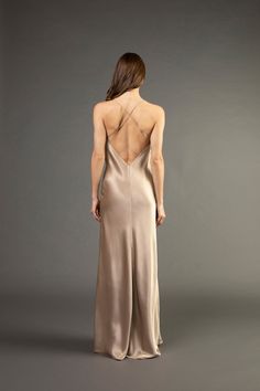 Bias Cut Pre-draped Slip Dress For Wedding, Pre-draped Silk Slip Dress For Wedding, Pink Satin Silk Dress With Bias Cut, Satin Cowl Back Slip Dress For Wedding, Elegant Pink Silk Dress With Bias Cut, Elegant Pink Silk Bias-cut Dress, Pre-draped Satin Slip Dress With Bias Cut, Wedding Gown With Bias Cut And Cowl Back, Pre-draped Bias Cut Slip Dress For Wedding