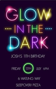 glow in the dark party flyer