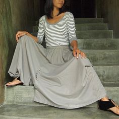 Skirt/ Pants...Light Gray muslin convertible (S-XL) Tube Top Jumpsuit, Boho Skirt, Womens Skirts, Boho Skirts, Beautiful Drapes, Muslin Cotton, Wide Leg Denim, Comfy Outfits, Slow Fashion