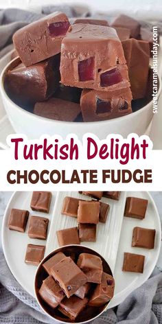 turkish delight chocolate fudge is an easy dessert recipe