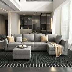 a living room filled with lots of furniture