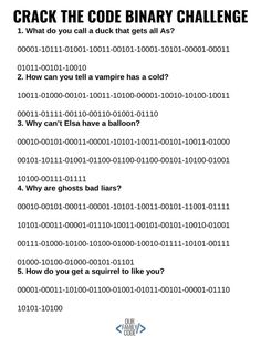 Ascii Code, Girl Code Quotes, Code Alphabet, Steam Lab, Binary Number, Free Worksheets For Kids, Teaching Computers, Teaching Coding