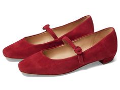 Bernardo Gabriela - Women's Shoes : Dark Red : Indulge in elegance with Bernardo Gabriela, where sophistication meets comfort. These smooth leather ballerina flats boast a chic square toe and a stylish Mary Jane buckle strap. Crafted with meticulous detail, the leather lining and insole ensure a luxurious feel, making every step a delight. Leather upper. Slip-on style. Leather and rubber outsole. Made in Brazil. Measurements: Heel Height: 3 4 in Weight: 7 oz Product measurements were taken using size 9, width M. Please note that measurements may vary by size. Ballerina Flats, Cute Shoes, Dark Red, Smooth Leather, Women's Shoes, Brazil, Shoes Flats, Heel Height, Leather Upper