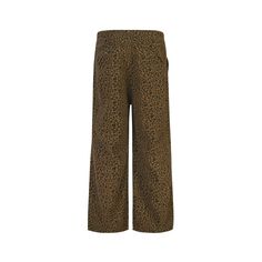 Leopard Print Wide Leg Pants - h0neybear Straight Leg Pants For Fall Outdoor Activities, Casual Outdoor Bottoms With Five Pockets, Trendy Fall Outdoor Pants, Trendy Outdoor Fall Pants, Straight Leg Bottoms For Outdoor Activities In Fall, Fall Straight Leg Bottoms For Outdoor Activities, Straight Leg Pants For Outdoor Activities In Fall, Outdoor Straight Pants For Fall, Brown Relaxed Fit Bottoms For Outdoor Activities