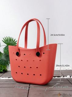 Bird in Bag - EVA Waterproof Rubber Beach Bag: The Ultimate Portable Handbag for Outdoor Sports and Trendy Travel Casual Packable Bag For Outdoor, Outdoor Packable Tote Bag, Packable Tote Bag For Outdoor, Waterproof Shoulder Bag For Outdoor, Casual Packable Shoulder Bag For Outdoor, Portable Tote Bag For Outdoor, Waterproof Red Rectangular Bag, Casual Waterproof Shoulder Bag For Outdoor Activities, Red Large Capacity Shoulder Bag For Outdoor