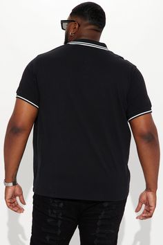 Model Height: 6'2 - Wearing Large Big & Tall: Height 6'5 - Wearing XXL Available In Black, White, Grey, Pink, Red, Navy, Neon Pink, Neon Yellow, Green, Yellow, Light Blue, and Coral Fold Down Collar 3 Button Closure Short Sleeve 100% Cotton Imported | Mens Wilson Short Sleeve Polo in Black size 2XL by Fashion Nova Tall Height, Pink Neon, Yellow Light, Big & Tall, Short Sleeve Polo, Neon Yellow, Model Height, Neon Pink, Green Yellow