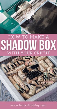 a shadow box with the words how to make a shadow box with your cricut