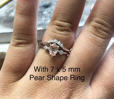 "A contour diamond band made to fit CARA no.1 and CARA no.2 ring. This ring can also fit the Ava Oval 7x5, Ava Trillion 5 mm, and Trinity Trillion 5 mm { n o t e } ➤This item is made to order, please allow 2-3 weeks for this ring to be handmade for you. Requested modifications are subject to revised production timelines and pricing. For rush orders, please contact us and we'll do our best to oblige. ➤ For international orders please leaves your phone number in the \"note to seller\" at checkout Rose Gold Wedding Ring With Vs Clarity, Wedding Rose Gold Ring With Vs Clarity, Vs Clarity Bridal Ring Sets For Wedding, Silver Wedding Ring With Rose Cut Diamonds, Silver Rose Cut Diamond Wedding Ring, White Gold Marquise Cut Bridal Sets For Wedding, White Marquise Cut Wedding Ring, Wedding Jewelry With Vs Clarity Round Cut, Wedding Rings With Vs Clarity And Round Cut