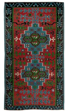 5.2x9.4 Feet,Vintage Turkish Wool Kilim with Geometric Design,Aztec Kilim with Geometric Pattern,Handmade Wool Area Rug, Size: 9.4 x 5.2 feet / 287 cm x 160 cm Material: 100% natural materials - Wool & Cotton Condition: Excellent Age: Approximately from the 1990s Colors: Vegetable dyed This Turkish Aztec Kilim rug features a stunning geometric pattern that adds a touch of elegance to any space. With its vibrant colors and intricate design, it is truly a one-of-a-kind piece. The rug is made from Art Deco Rug, Turkish Design, Hall Rugs, Natural Textiles, Rug Office, Wool Kilim Rug, Kilim Woven, Office Rug, Flat Weave Rug