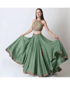 in stock Green Embellished Party Skirt, Elegant Green Long Skirt Sets, Traditional Green Skirt For Wedding, Traditional Green Wedding Skirt, Traditional Green Embroidered Skirt, Festive Green Lehenga, Traditional Green Skirt Set For Wedding, Traditional Fitted Green Skirt, Green Long Skirt Sets For Wedding