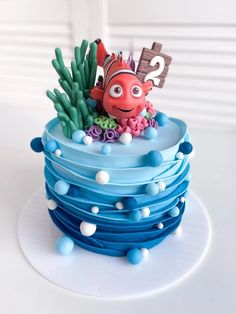 Nemo Birthday, Cube Cake, Amazing Desserts, Fun Desserts, 1st Birthday, Birthday Parties, You Think