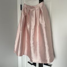 Made By Maniju. Pale Pink Full And Darted Midi Skirt. Size S. Nwt. Gold Zipper In Back. Pink A-line Bottoms For Party, Formal Pink Pleated Skirt, Formal Flared Pink Skirt, Formal Pink Flared Skirt, Feminine A-line Party Skirt, Feminine Pleated Party Skirt, Elegant Pink Midi Pleated Skirt, Pink A-line Party Bottoms, Formal Pink Midi Skirt