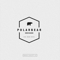 the logo for polar bear, an ice bar that is located in new york city