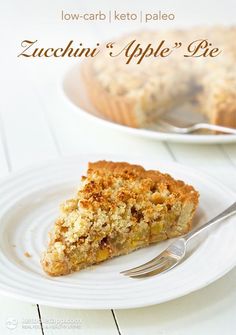 a piece of pie sitting on top of a white plate