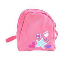 a small pink bag with hearts and stars on it