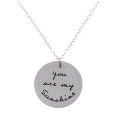 You are my Sunshine necklace. Optional backside engraving and multiple charm options! #youaremysunshine #fashion #christmasgiftsforher #necklaces #mysunshine #daughternecklace #wifegifts Sunshine Necklace, Pet Keepsake, Personalized Engraved Gifts, Daughter Necklace, Baby Memories, Wedding Keepsakes, Memorial Keepsakes, My Sunshine, You Are My Sunshine