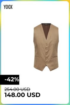 satin, plain weave, no appliqués, multicolor pattern, single-breasted , v-neck, sleeveless, fully lined, button closing, multipockets , Color: Beige , Size: 36 Tailored Vest, Mens Suit Vest, Men’s Suits, Suit Vest, Mens Vest, Vest Dress, Mens Suits, Satin, V Neck