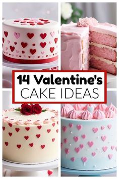 valentine's cake ideas with hearts on them