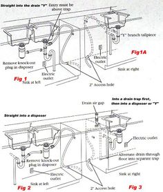 two diagrams showing how to install the faucet