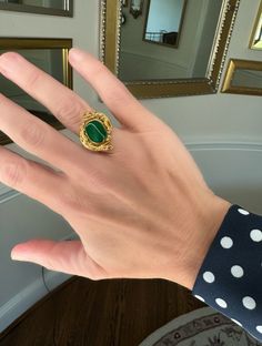 This exquisite Jade and 14K Yellow Gold Vintage Dragon Ring is truly one of a kind. Crafted with high-quality materials, it exudes a luxurious and unique appeal. Boasting intricate dragon detailing, it is a perfect addition to any jewelry collection. Expertly crafted, this ring is sure to make a statement and add a touch of elegance to any outfit. Jewelry Style : RingMetal Type : 14K Gold Jade : Cabochon Oval, approximately 14mm x 10mmTotal Weight : approximately 10.7 gramsRing Size : 7.25 : Can Vintage Dragon, Dragon Ring, Outfit Jewelry, Zodiac Pendant, Jewelry Style, Monogram Gifts, Vintage Engagement, Monogram Letters, Vintage Engagement Rings