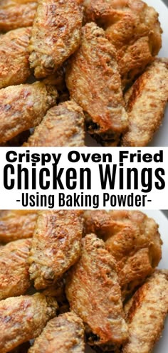 crispy oven fried chicken wings are an easy and delicious appetizer to serve