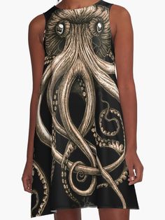 Bronze Kraken by taojb Kraken, Dress For Sale, Both Sides, Mid Length, Dresses For Sale, A Line Dress, Flapper Dress, Sleeveless Dress, A Line