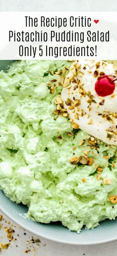 the recipe for pistachio pudding salad is only 5 ingredients