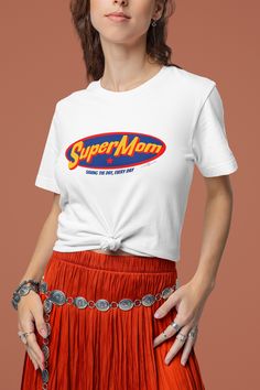 Introducing our 'Super Mom' series T-shirts, a tribute to the extraordinary women who do it all. Celebrate the unwavering strength and love of a super mom, super wife, and super mother with this special apparel. Whether she's juggling family life, her career, or both, this T-shirt is a fitting gift to acknowledge her superhero status. Each shirt in the series features the vibrant and empowering phrases 'Super Mom', 'Super Wife', 'Super Mama', and 'Super Mother', designed to resonate with every magnificent mom out there. These T-shirts are not just gifts; they are badges of honor for the everyday heroines in our lives. Perfect for any occasion, whether it's a birthday, Mother's Day, or just because, these 'Super Mom Gift' T-shirts are a heartfelt way to show appreciation and love. Plus, wit Mom Series, Super Mama, Love Plus, Extraordinary Women, Mom And Daughter, Super Mom, Save The Day, Juggling, Mother And Child