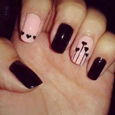 These hearts aren’t bleeding. They just have strong roots. | 26 Ridiculously Sweet Valentine's Day Nail Art Designs Heart Nail Art, Trendy Nail Design, Get Nails, Short Nail Designs, Cute Nail Art, Heart Nails