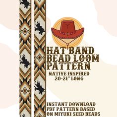 an advertisement for the hat band loom pattern native inspired 20 - 21 long line