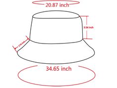 the size and measurements of a bucket hat