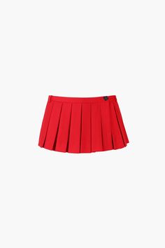 FRANC SKORT IN RED – SANDY LIANG Red Short Skort With Built-in Shorts, Classic Red Summer Bottoms, Red Short Tennis Skirt For Spring, Red Mini Pleated Tennis Skirt, Red Pleated Mini Tennis Skirt, High Waist Red Pleated Skort, Classic Solid Color Short Tennis Skirt, Red Fitted Mini Tennis Skirt, Red Fitted Short Tennis Skirt