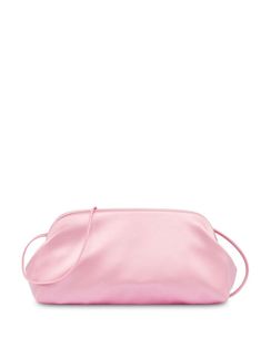 rose pink satin finish folded design detachable shoulder strap concealed magnetic fastening main compartment internal slip pocket Satin Clutch, Lorenzo Serafini, Chanel 2, Loafer Mules, Iconic Bags, Demi Fine Jewelry, Boots Fall, Fine Earrings, Ballet Flat Shoes