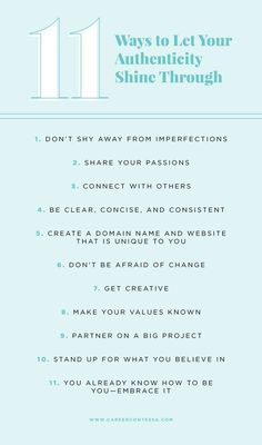 the ten ways to let your authenticity shine through