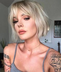 Cortes De Cabello, Hair 2024, Colour Ideas, Short Bob Haircuts, Penteado Cabelo Curto, Short Blonde, Short Hair With Bangs, Short Blonde Hair, Haircuts With Bangs