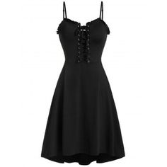 Front Ruffle Dress, Cheap Dresses Casual, Clothing Sites, Gothic Dress, Fashion Dresses Casual, Cami Dress, Fit And Flare Dress, Look Cool