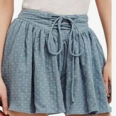 Unworn Free People Shorts, Girl Fashion, Cool Outfits, Short Dresses, Blue White, Womens Skirt, Free People, Summer Outfits, Color Blue