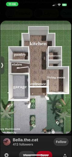 the floor plan for a house with different rooms