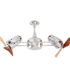 a ceiling fan with three propeller blades